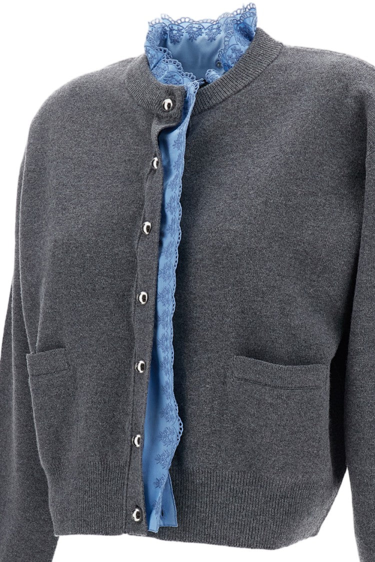 Rabanne Long-Sleeved Cardigan With Removable Satin Insert