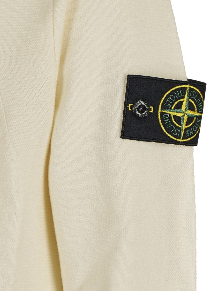 Stone Island Ribbed White Stone Island Sweater