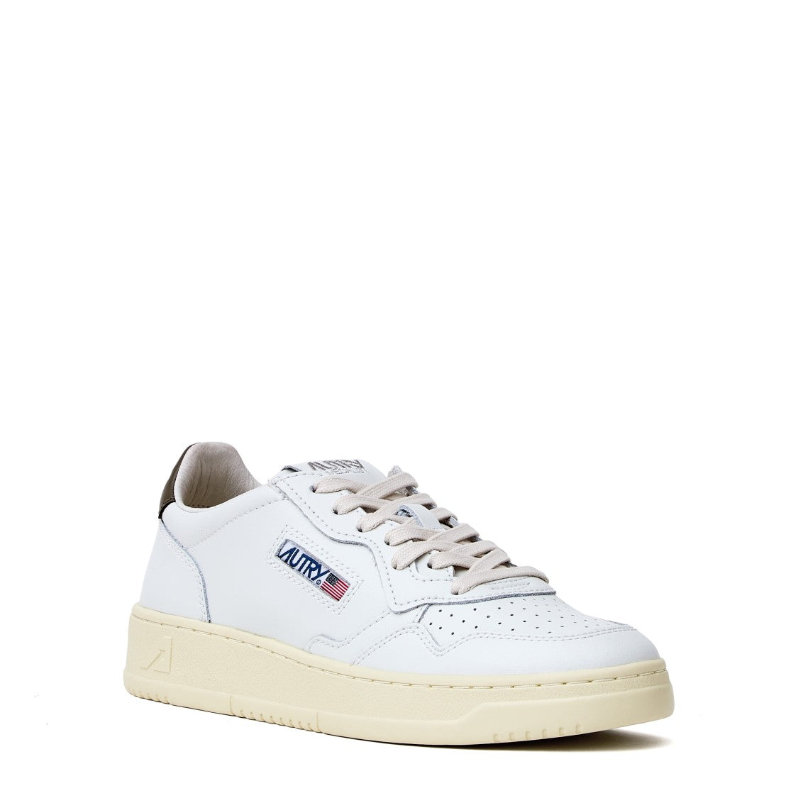 Autry White Chocolate Medalist Low Leather Sneakers