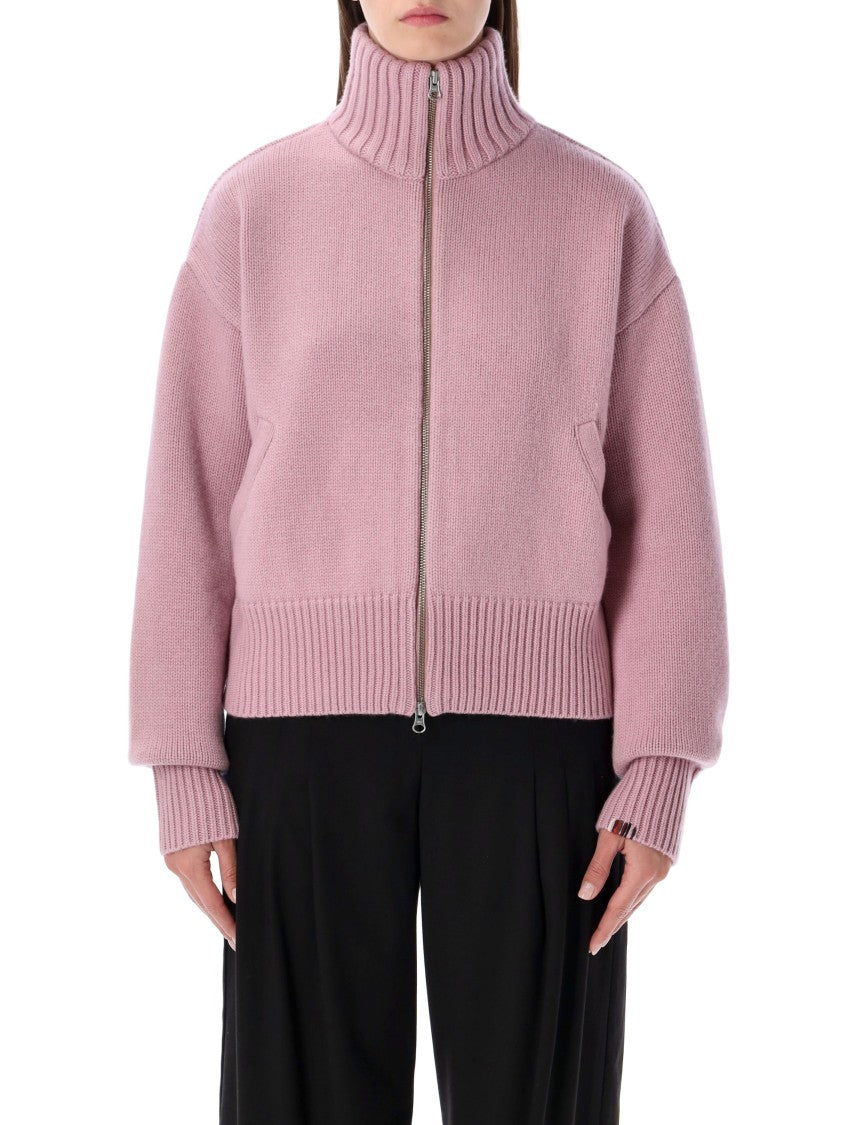 Extreme Cashmere Zip-Up Jacket With Minimalist Design And Functional Closure