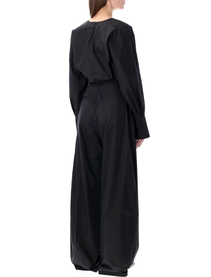 The Latest Drew Cotton Poplin Deep V Jumpsuit
