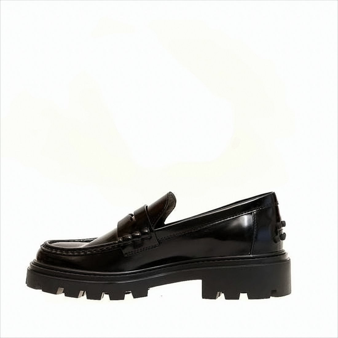 Tod's Polished Leather Loafers With Rubber Sole