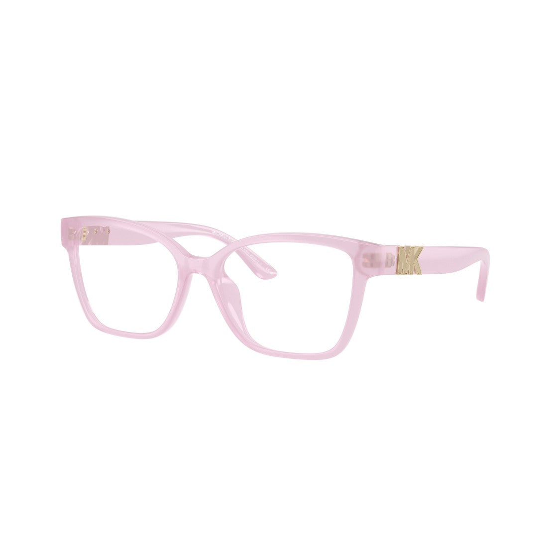 Michael Kors 0Mk4094u Translucent Light Pink Square Eyeglasses With Gold-Tone Details