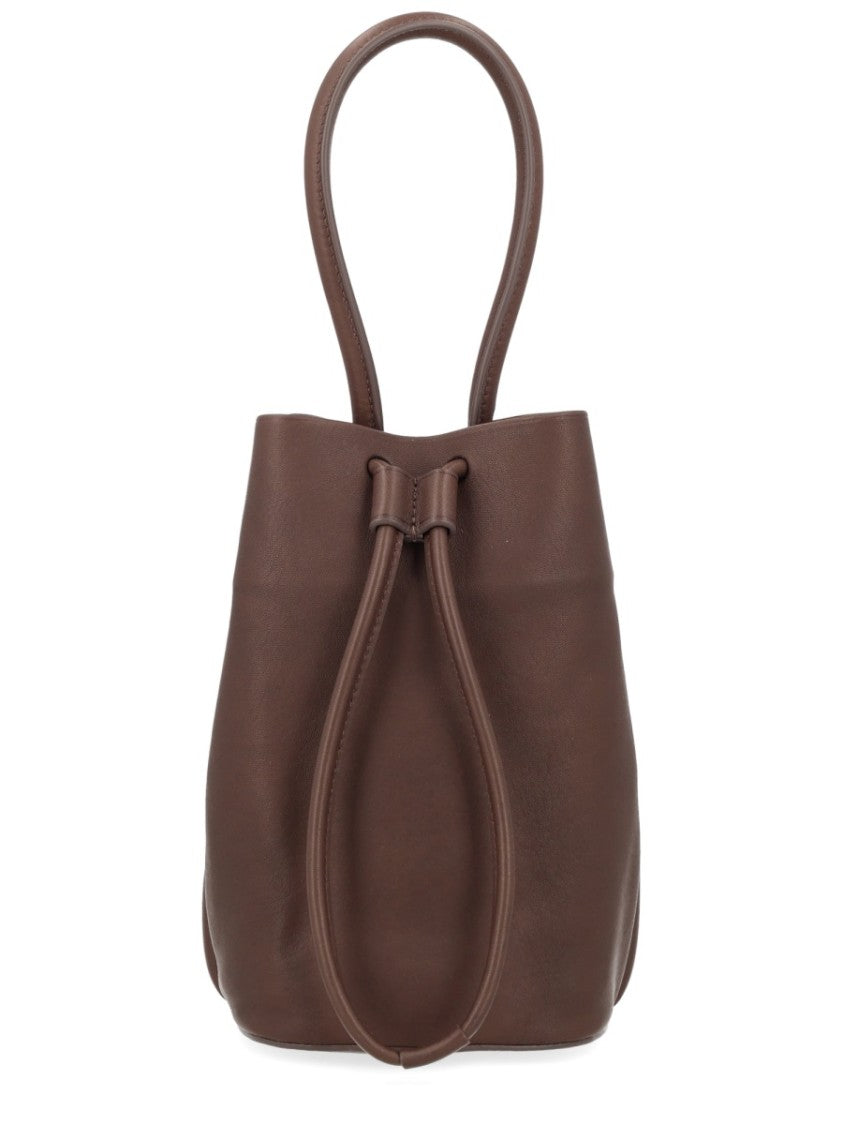Uma Wang Neutrals Small Smooth Leather Bucket Bag