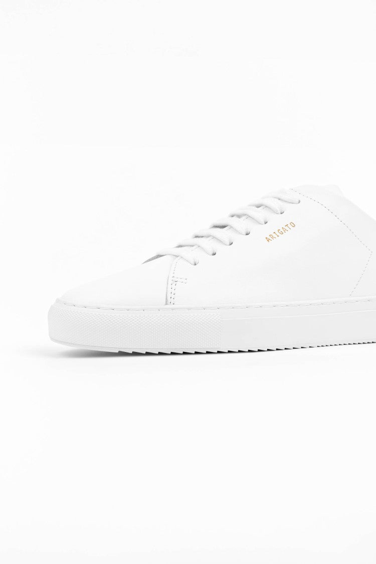 Axel Arigato Clean 90 White Low-Top Sneakers With Gold Logo Detail
