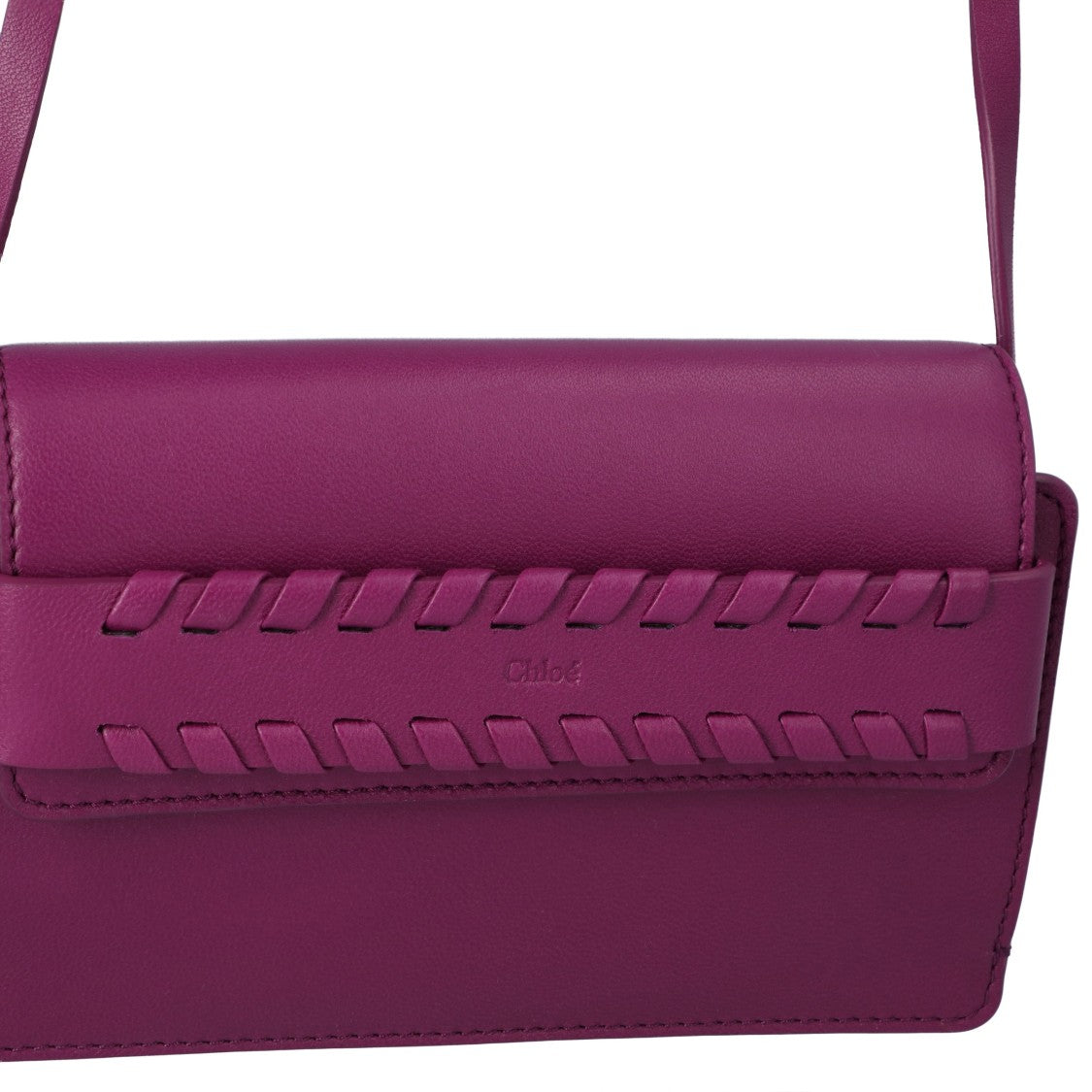 Chloé Shoulder Bag With Braided Detail Purple