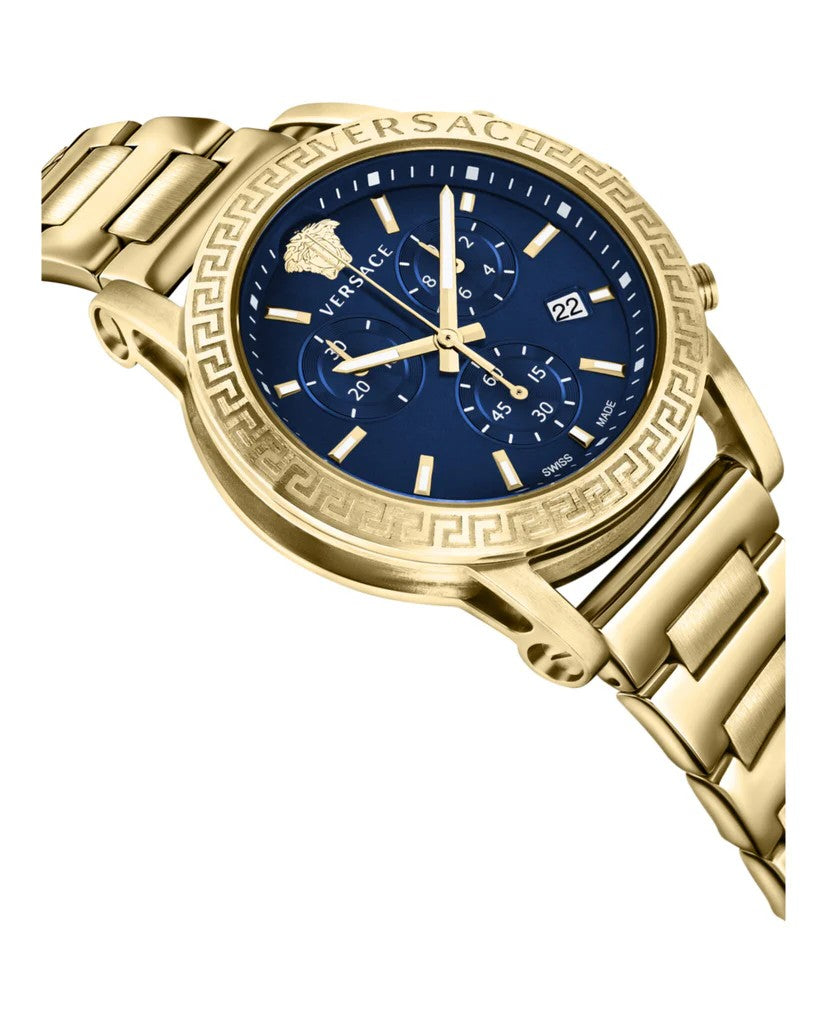 Versace Sport Tech Lady Chrono 40Mm Versace Watch With Blue Dial