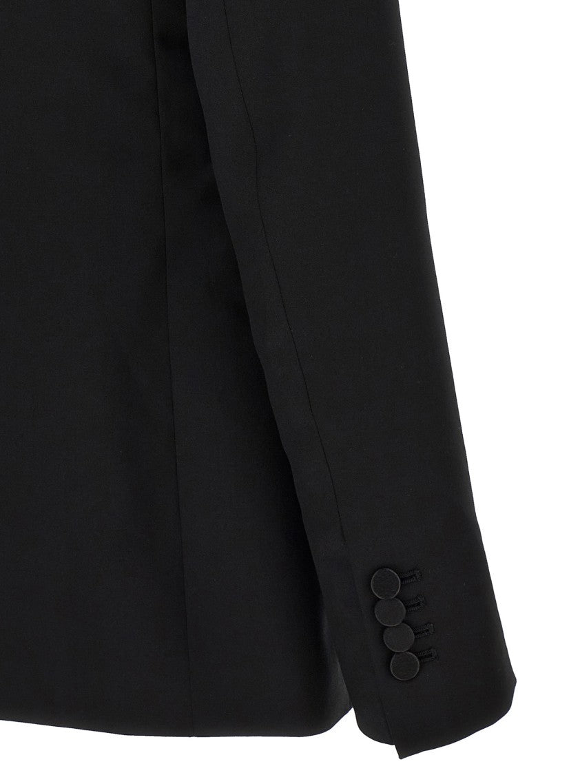 Tagliatore Black Super 110'S Wool Tuxedo Dress