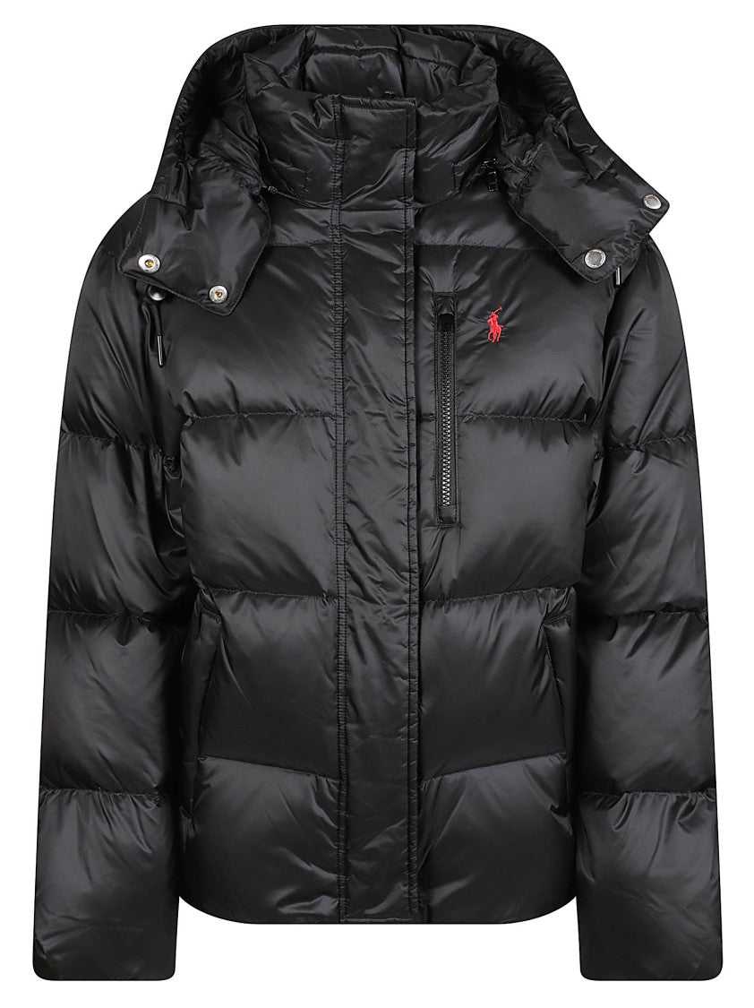Polo Ralph Lauren Quilted Down Jacket With High Collar And Zippered Pocket