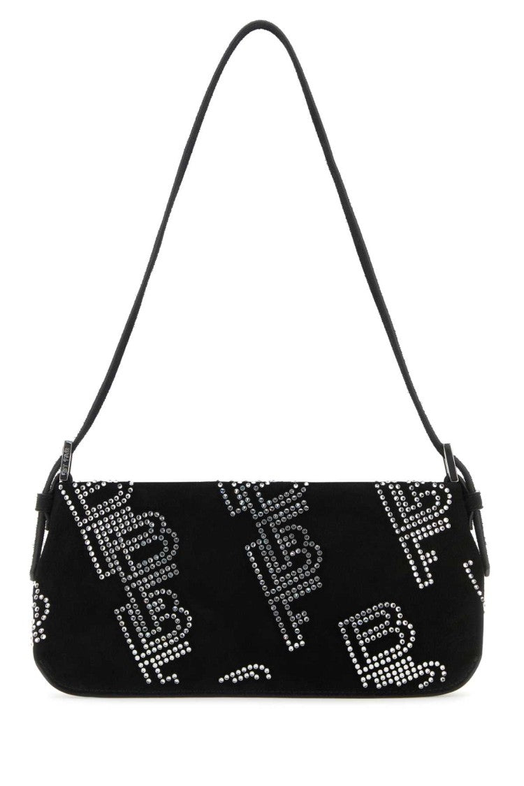 By Far Embellished Suede Dulce Shoulder Bag