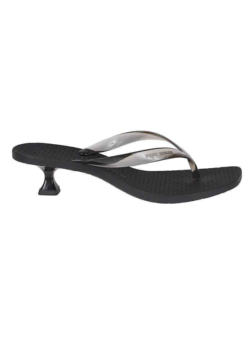 Tory Burch Clear Rubber Logo Waterfront Sandals