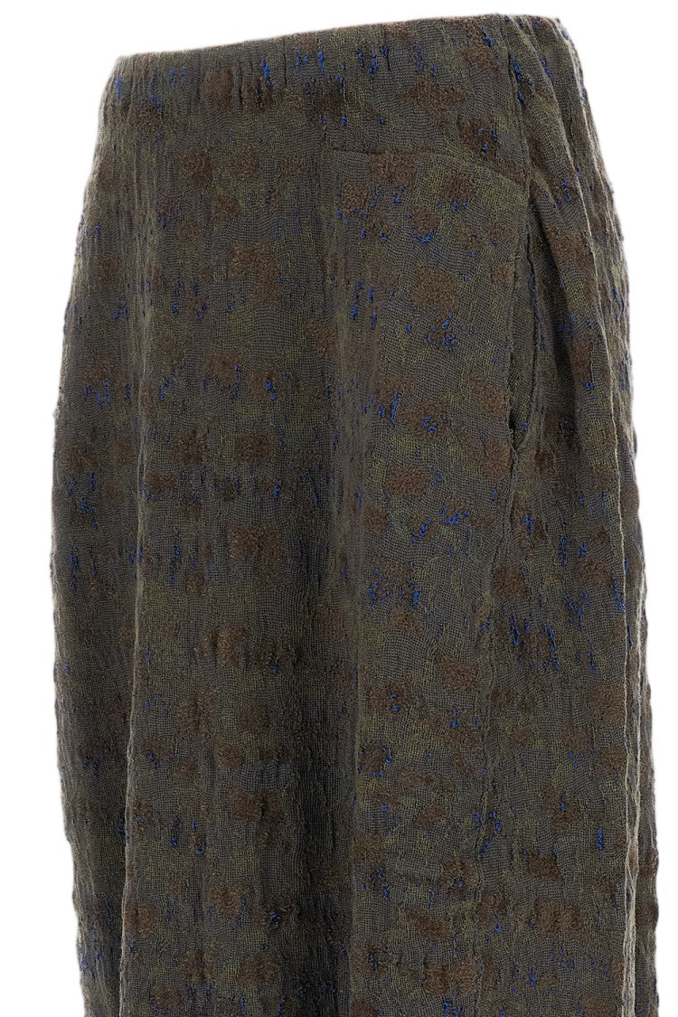 Boboutic Multicolor Jacquard Knit Midi Skirt With Elasticated Waist