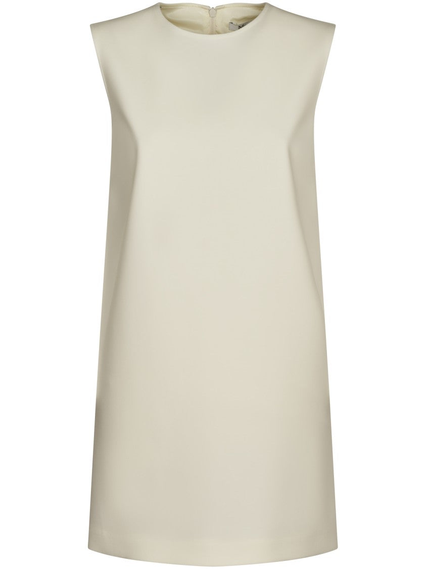 Max Mara Sleeveless Dress In Smooth White Fabric