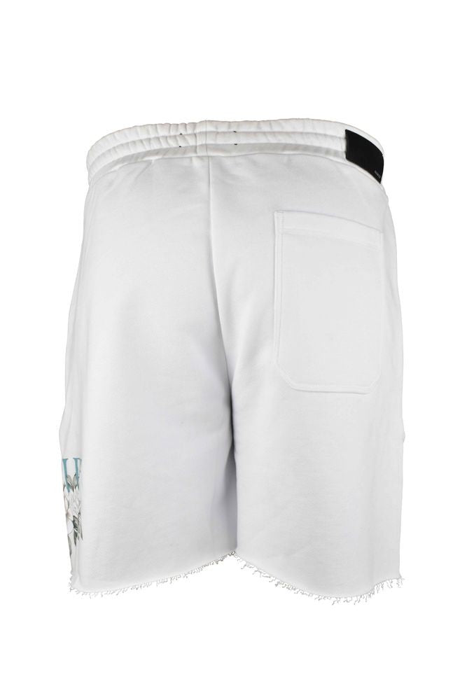 Amiri Frayed Hem White Cotton Shorts