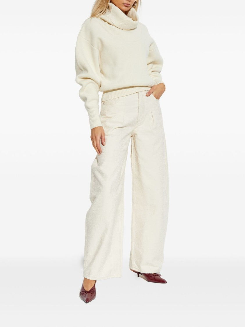 Jacquemus Wool-Cashmere Blend Sweater With Voluminous Sleeves