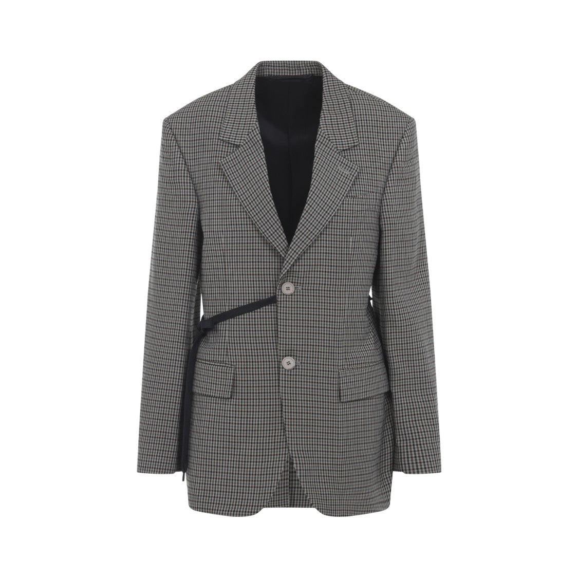 Balenciaga Wrap Tailored Khaki Lyocell Jacket