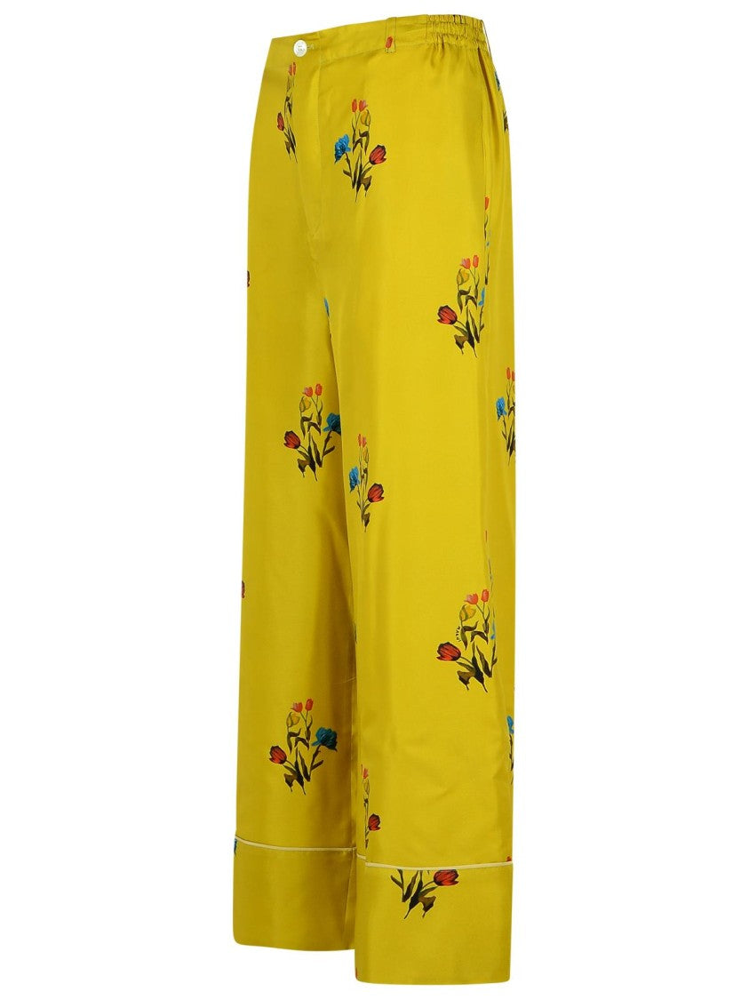 Marni Mustard Silk Pants