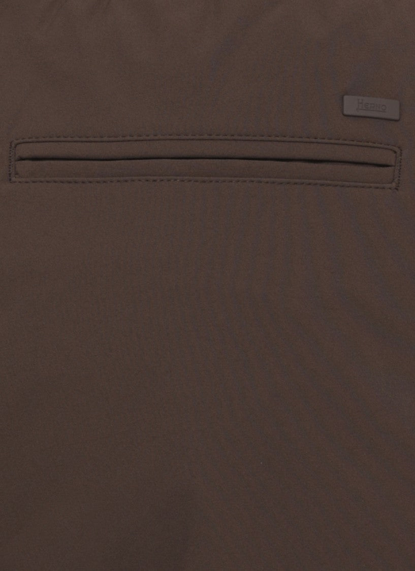 Herno Brown Straight-Leg Drawstring Pants