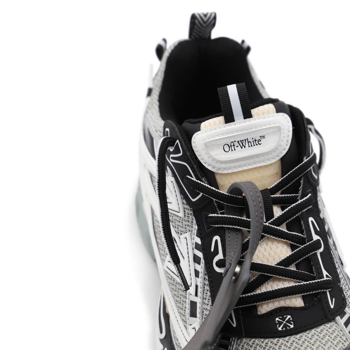 Off-White Layered Grey And Black Be Right Back Sneakers