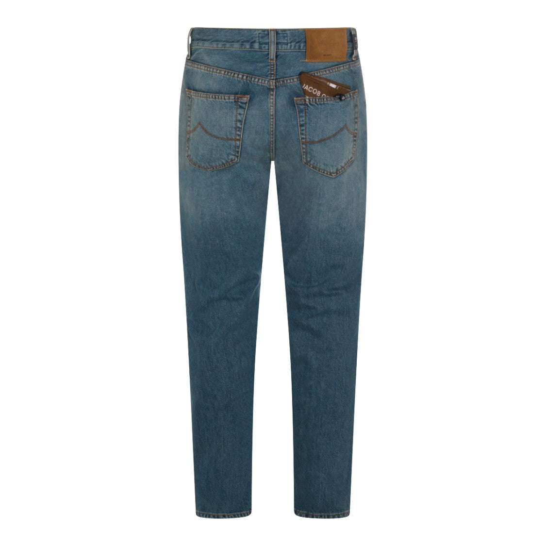 Jacob Cohen Medium Blue Straight-Leg Jeans With Classic Five-Pocket Design