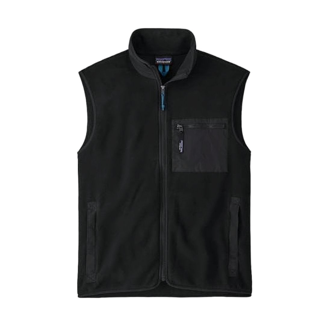 Patagonia Minimalist Black Vest With High Collar
