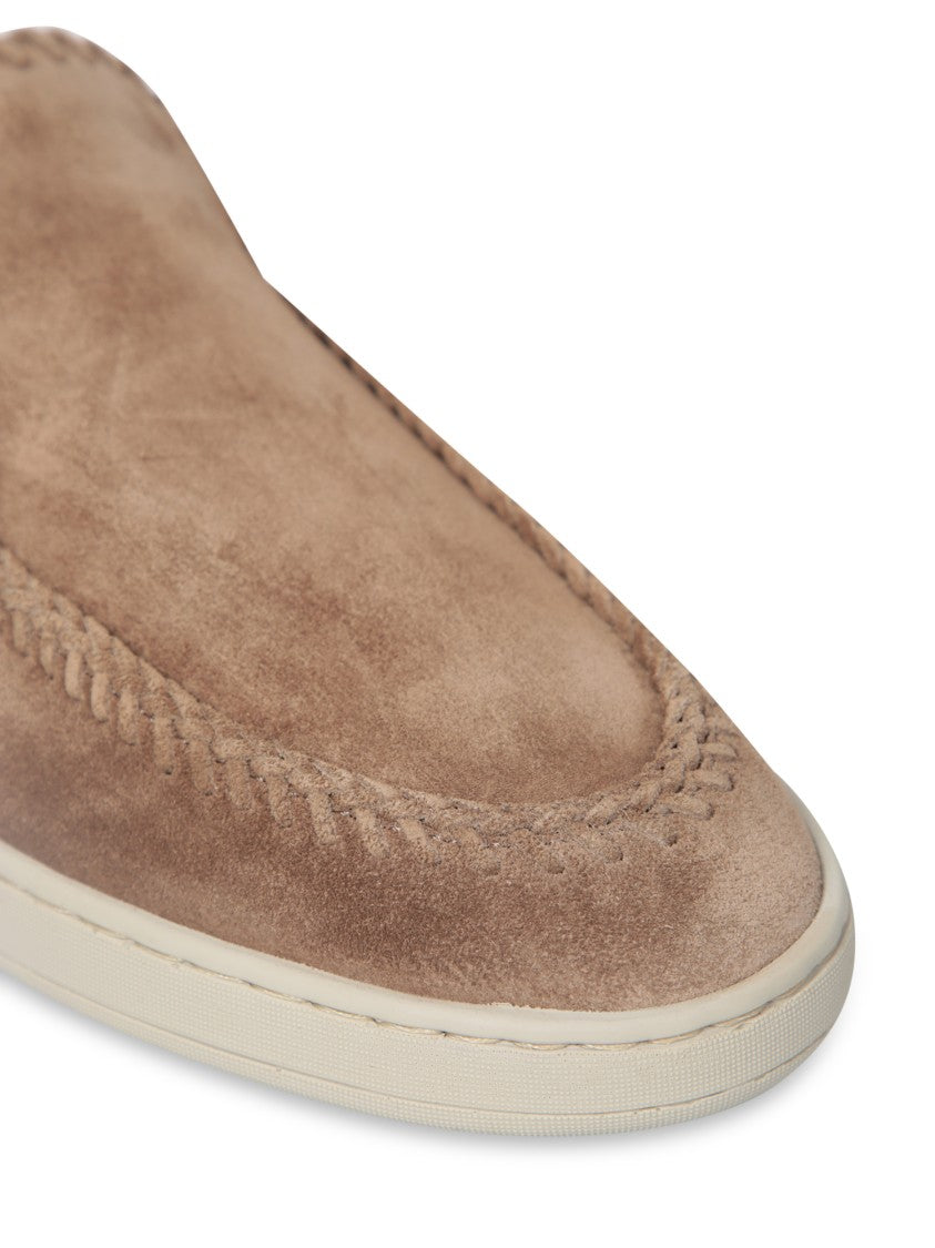 Officine Creative Soft Suede Brown Loafers