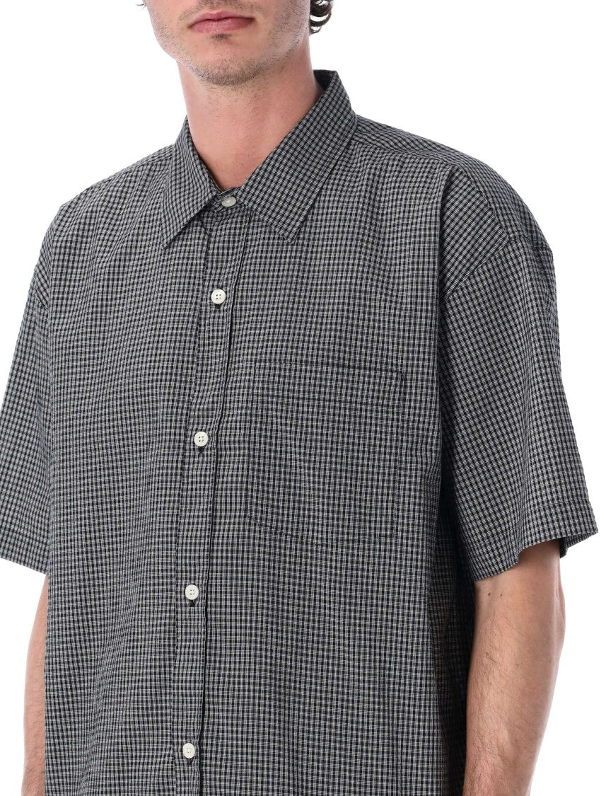 Mfpen New Input Checked Cotton Seersucker Shirt