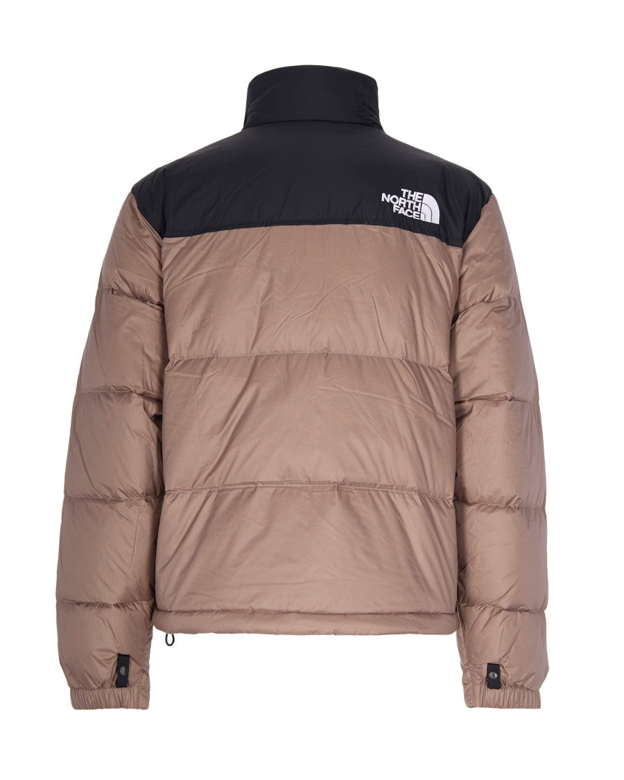 The North Face Retro Oversized Puffer Jacket In Mocha Brown