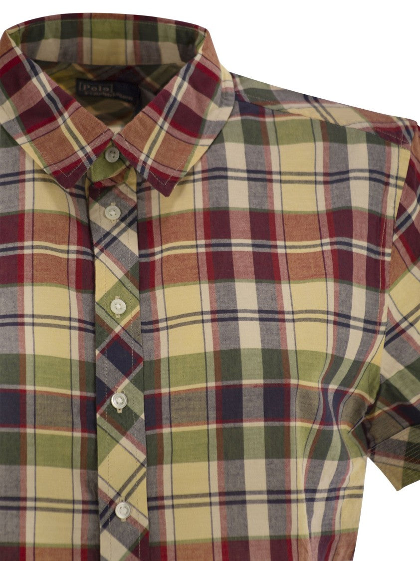 Polo Ralph Lauren Short Shirt In Plaid Cotton