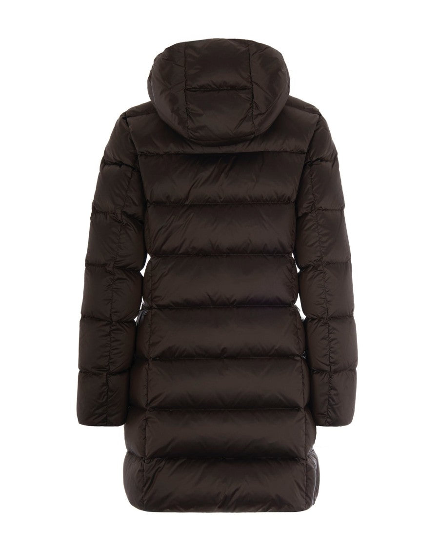 Colmar Originals Long Brown Hooded Down Jacket