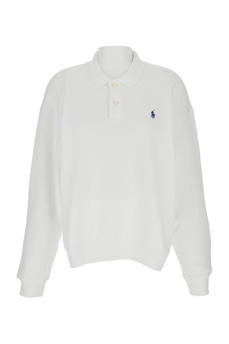 Polo Ralph Lauren White Relaxed Fit Polo Sweater
