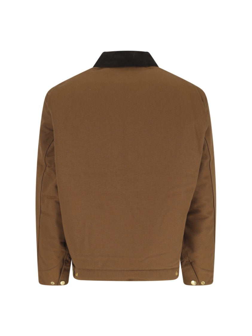 Carhartt Wip Brown Og Detroit Velvet-Collar Cotton Denim Jacket