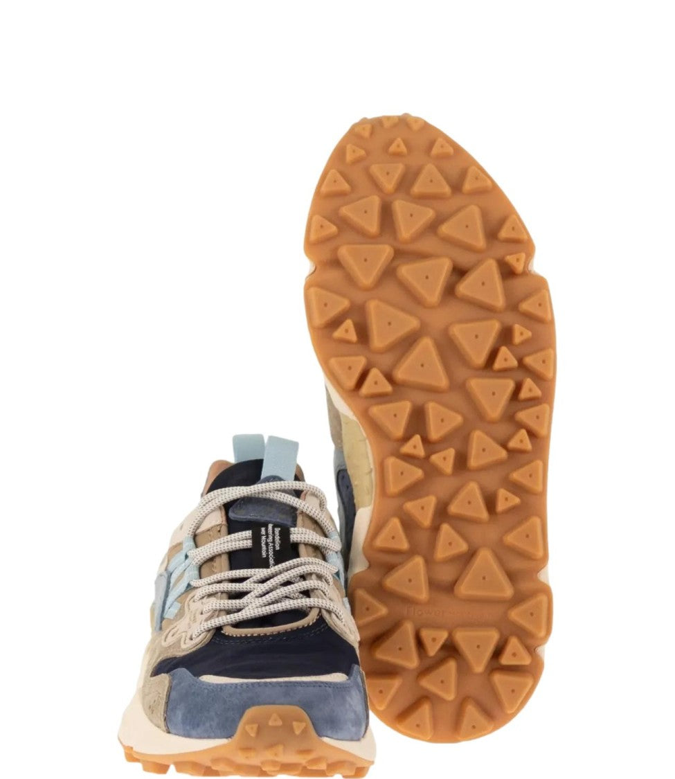 Flower Mountain Multi-Layered Sneakers With Rugged Sole And Intricate Perforations
