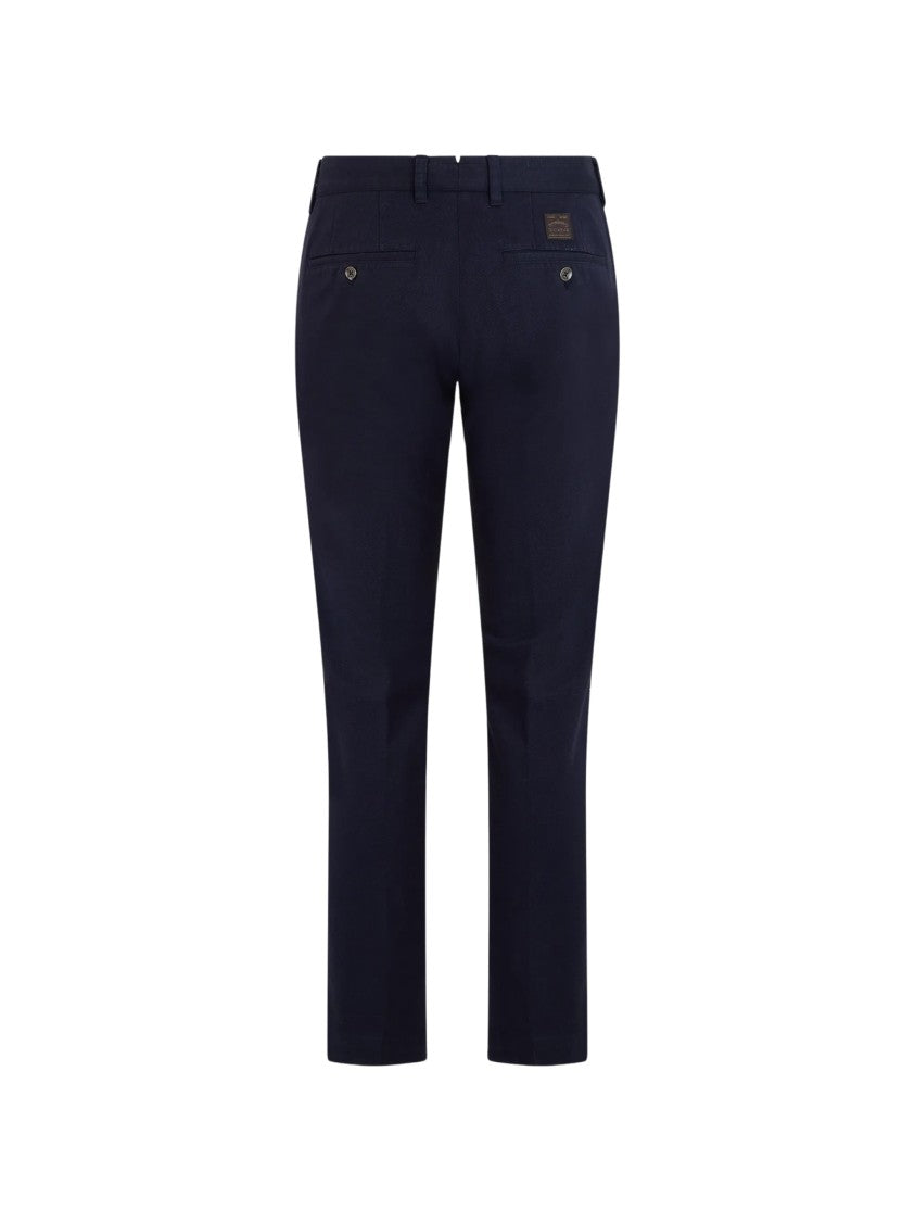 Incotex Straight-Leg Twill Pants With Button And Zip Fastening