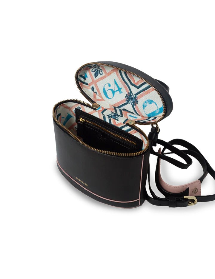 Paris64 Structured Cowhide Leather Handbag With Adjustable Strap