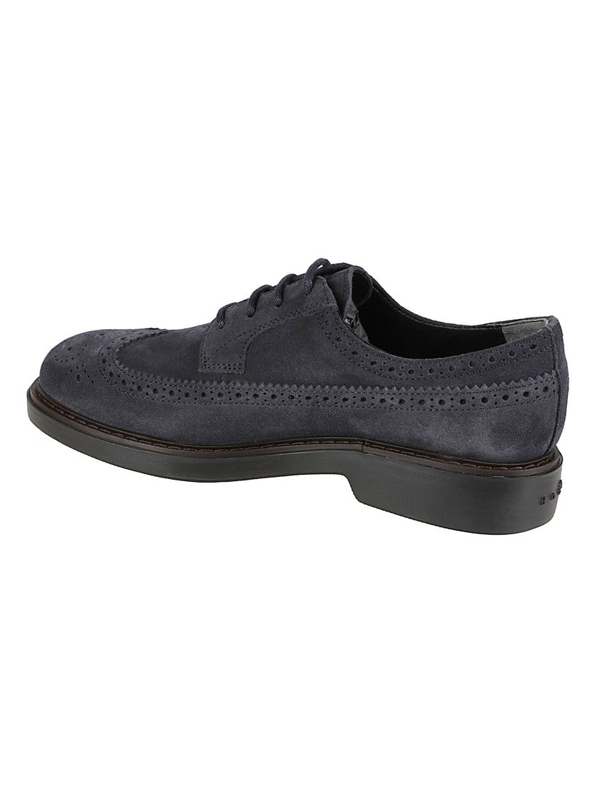 Hogan H704 Soft Calf Leather Brogue Derby Shoes
