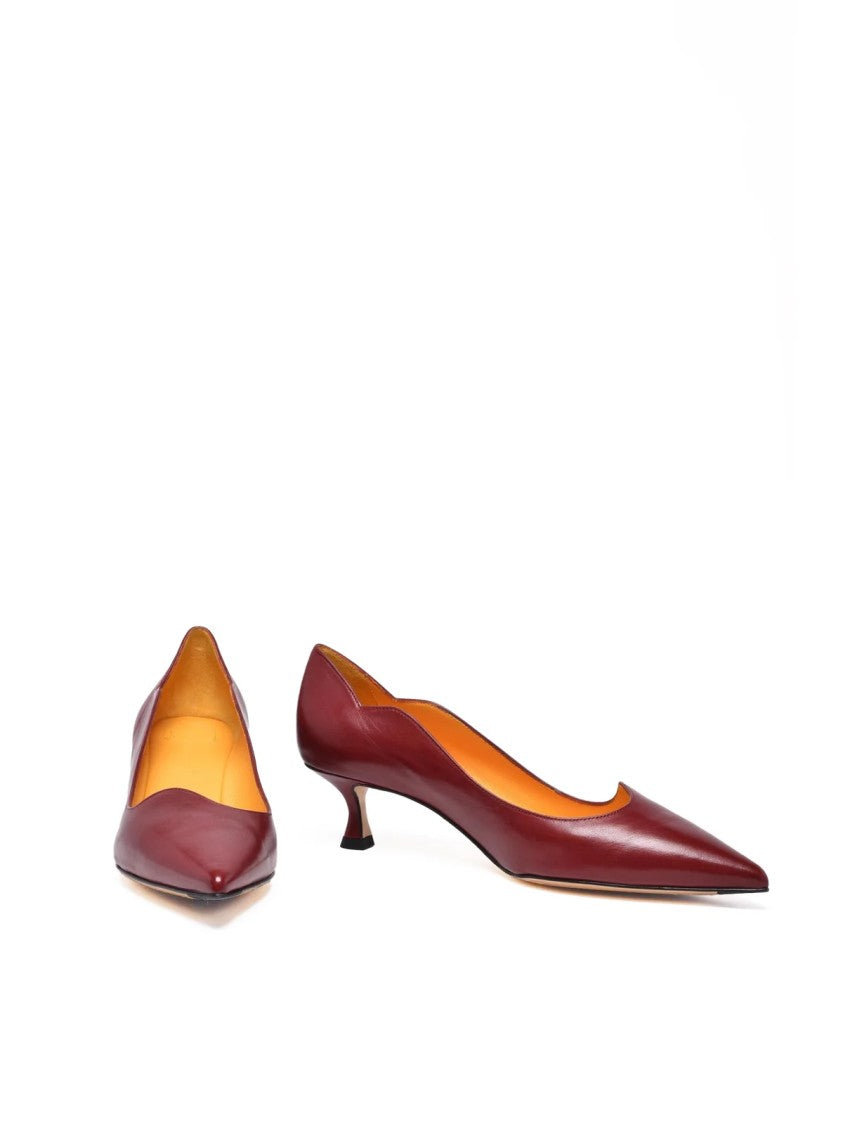 Mara Bini Red Leather Pumps