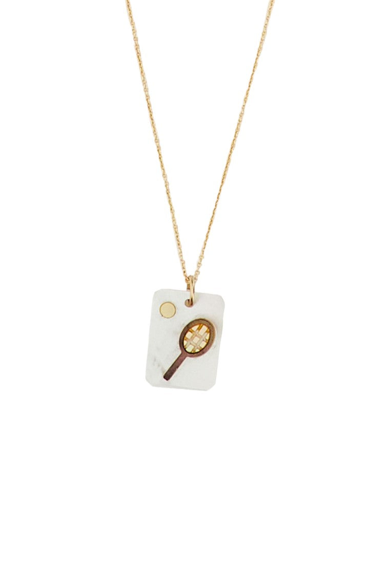 Aliita Yellow Gold Cameo Perla Necklace