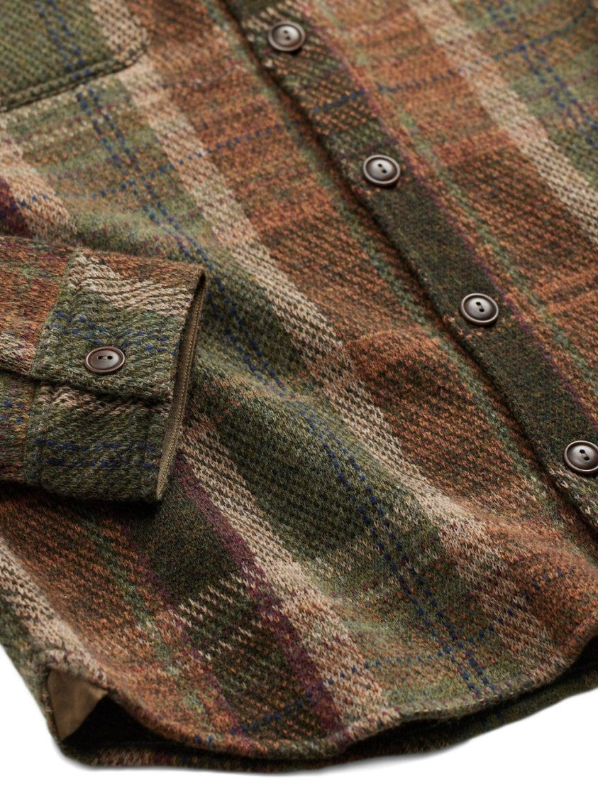 Polo Ralph Lauren Plaid Shirt Jacket With Double-Knit Jacquard Design