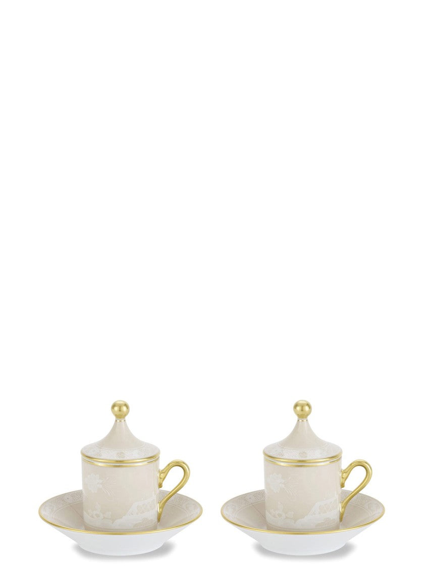 Ginori 1735 Set Of 2 Cups With Saucer And Lid
