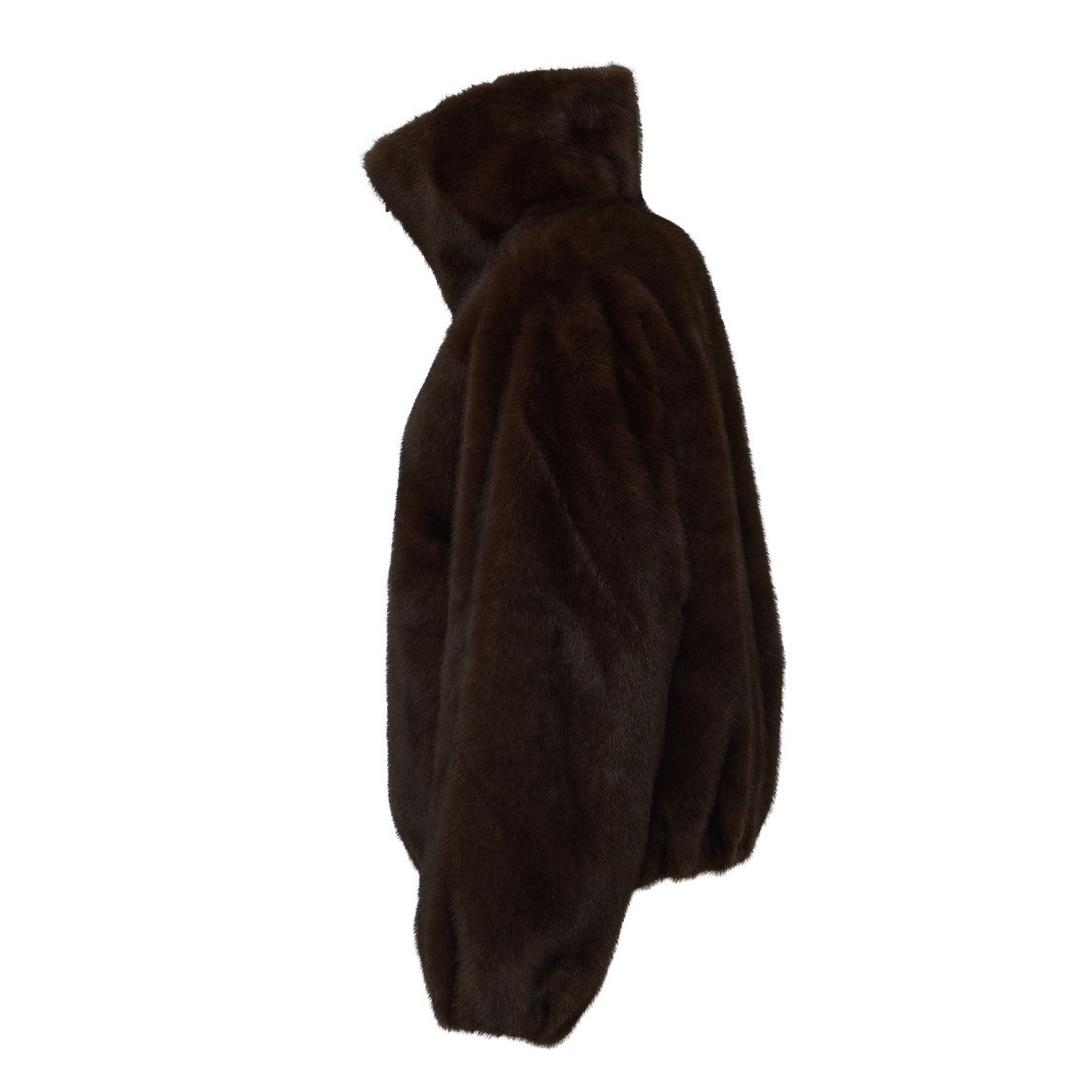 Parosh Short Two-Way Zip Faux-Fur Jacket