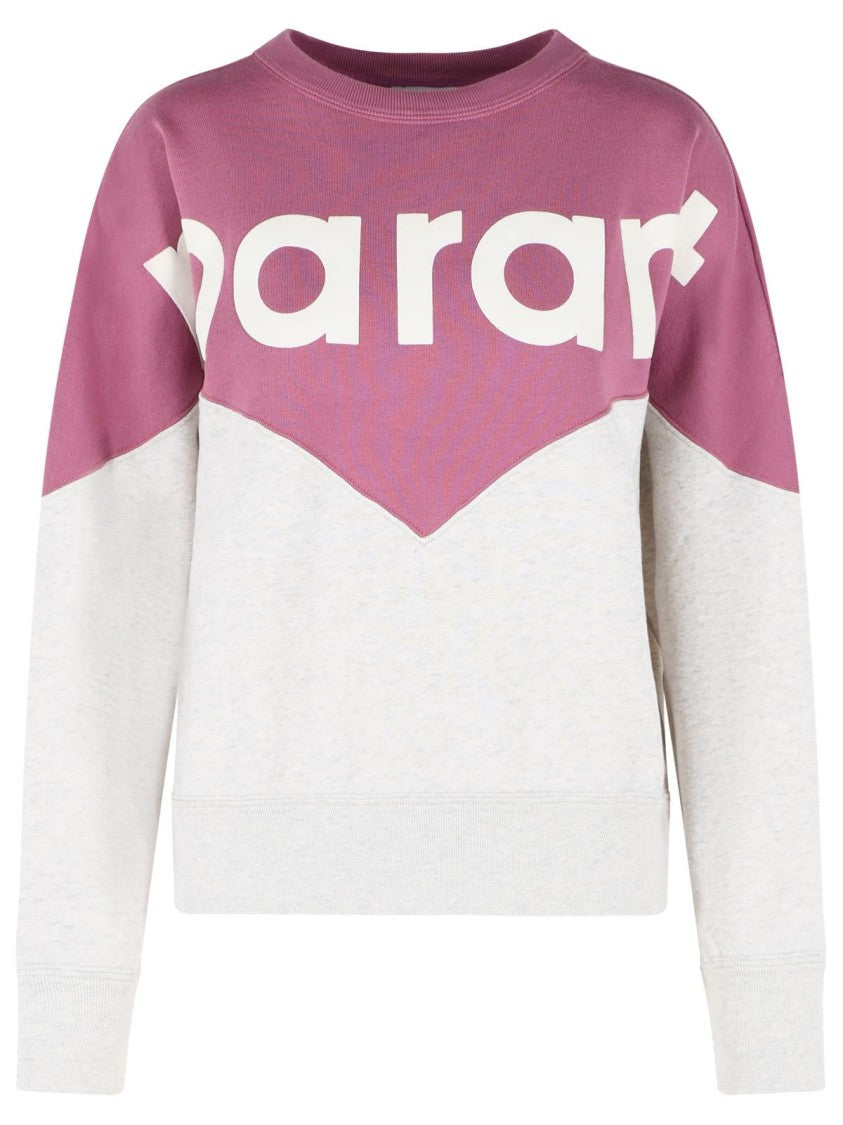 Isabel Marant Étoile 'Houston' Cotton Sweatshirt With 'Millyny' 'Mauve Mist' Logo