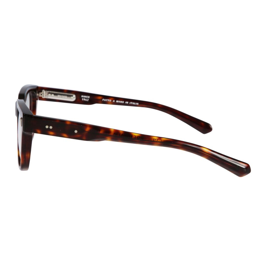 Kador Premium 13-53 Rectangular Tortoiseshell Frame Eyeglasses With Metallic Accents