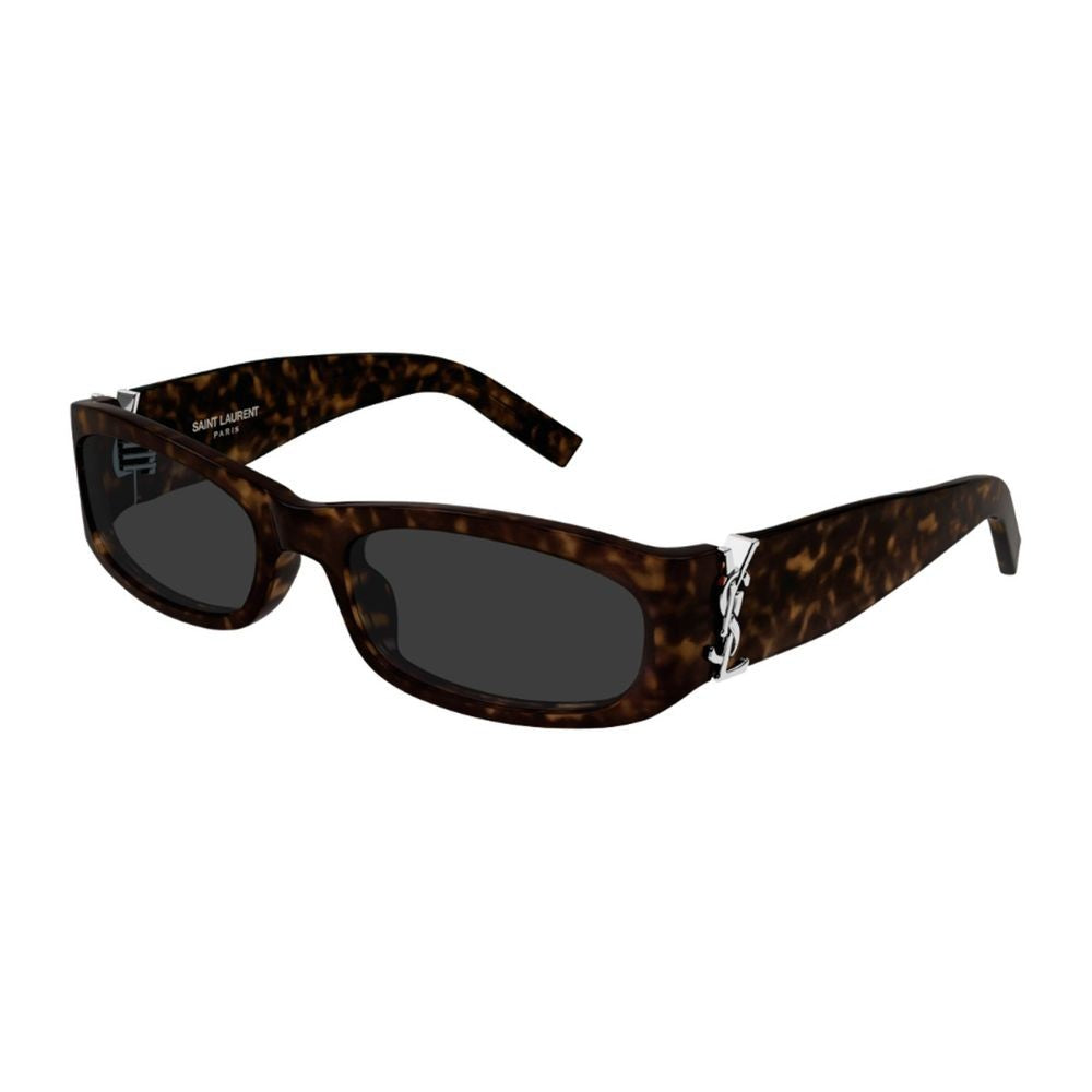 Saint Laurent Sl M152 Linea Monogram Rectangular Dark Havana Sunglasses