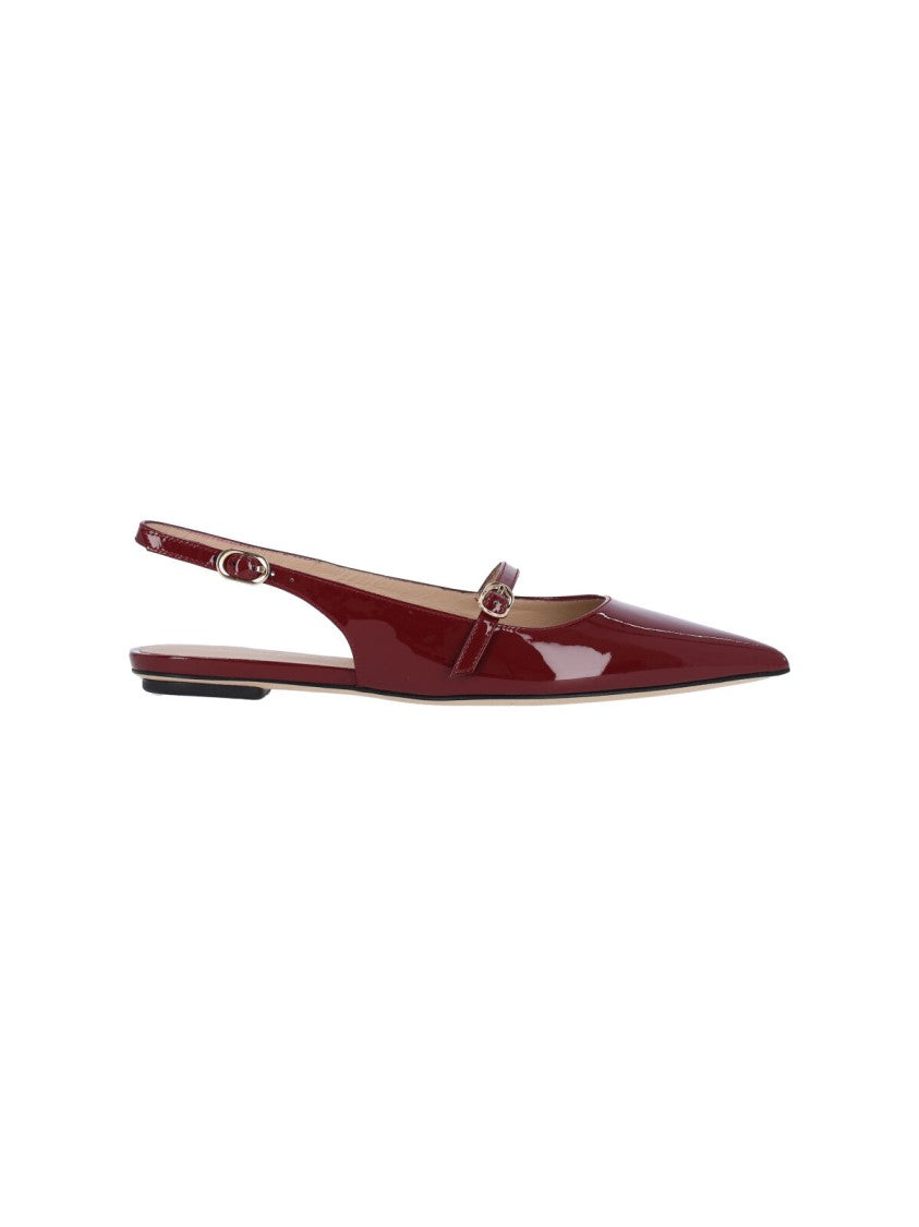 Stuart Weitzman "Emilia" Slingback Mules – Bordeaux