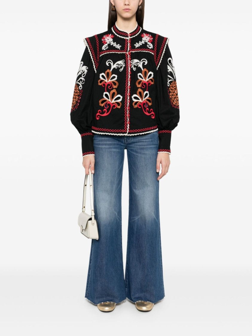 Mother Wide-Leg Indigo Blue Jeans