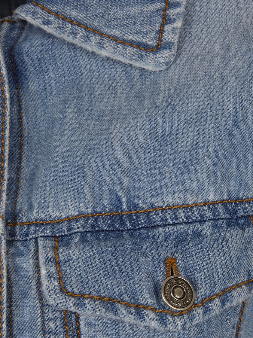 Ermanno Scervino Tailored Denim Jacket With Embroidered Accents