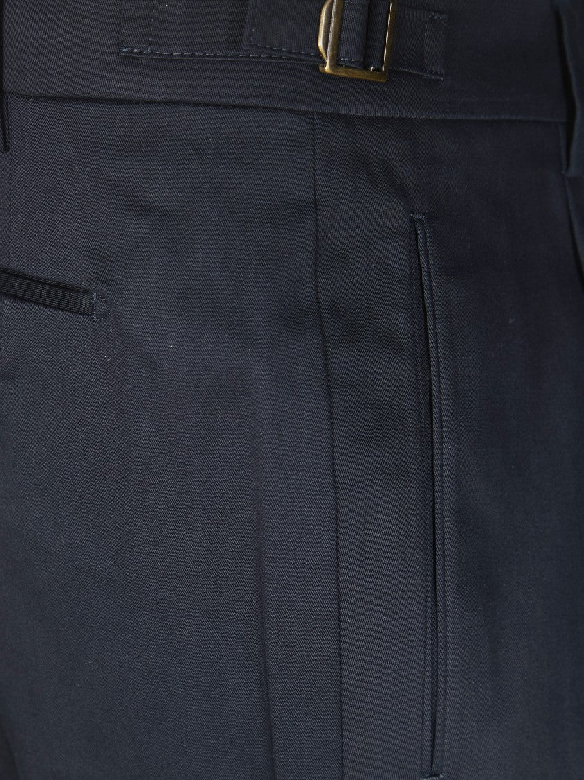 Berwich Blue Relaxed Fit Nos Tapered Trousers