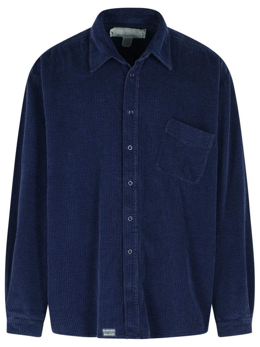 Erl Blue Cotton Shirt