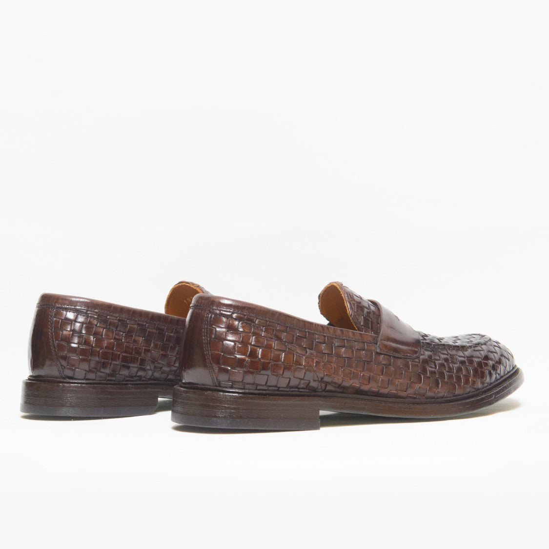 Green George Ebony Woven Moccasin